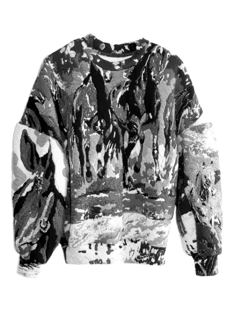 Anntian greyscale jacquard sweatshirt