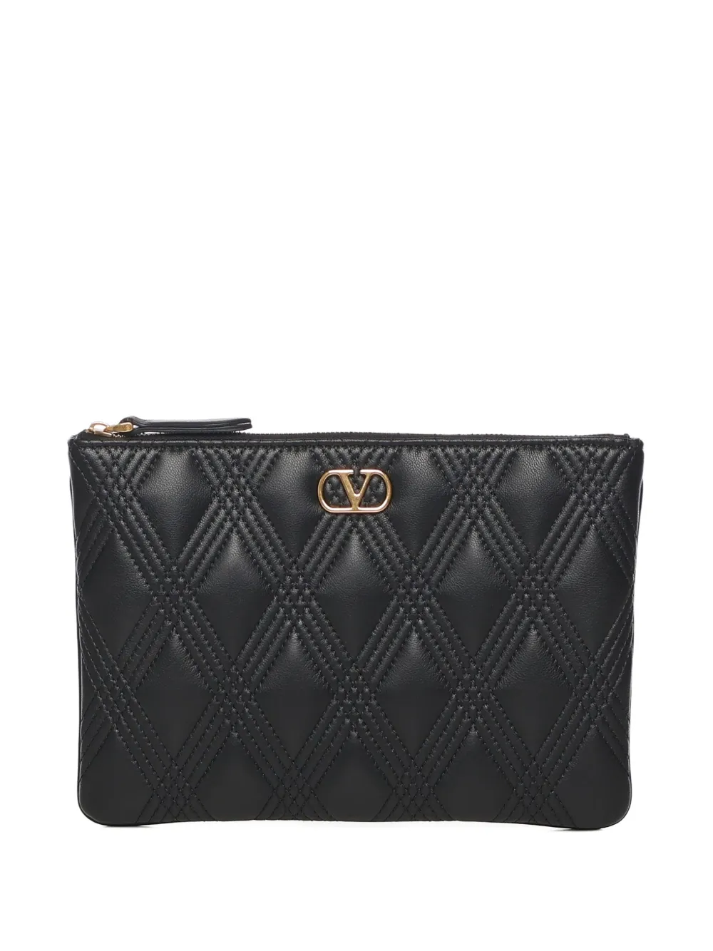 Valentino Garavani leather clutch bag | Black | Image 1