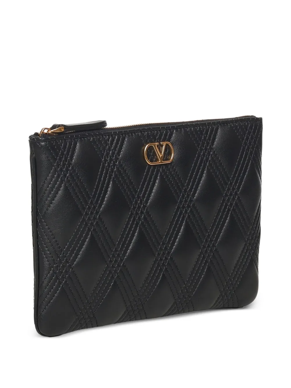 Valentino Medium Quiltie 67 Clutch Bag In Black