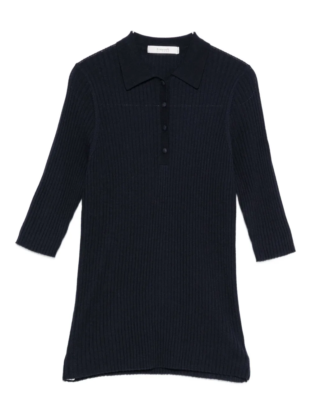 Kristensen Du Nord Ribbed Polo-neck T-shirt In Burgundy