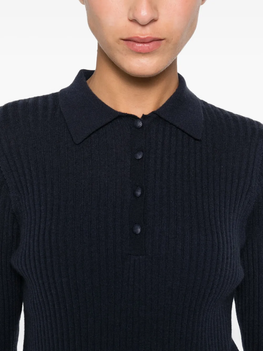 Kristensen Du Nord Ribbed Polo-neck T-shirt In Burgundy