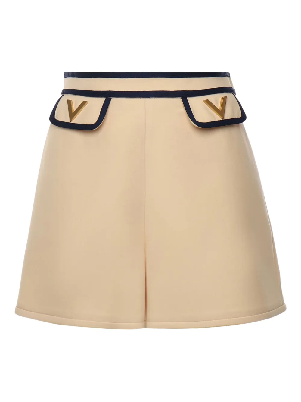 Valentino Garavani V-detail waistband shorts | Neutrals | Image 1