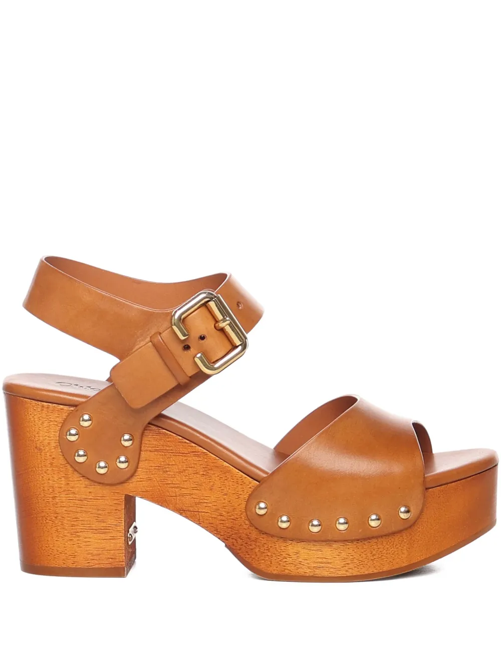 Chloé 80mm leather sandals Yellow