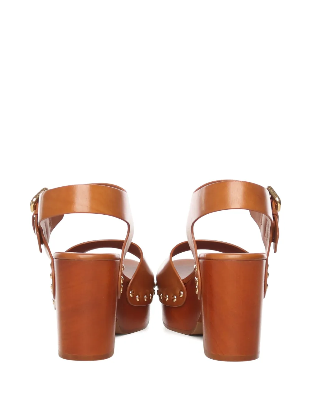 Chloé 80mm leather sandals Yellow
