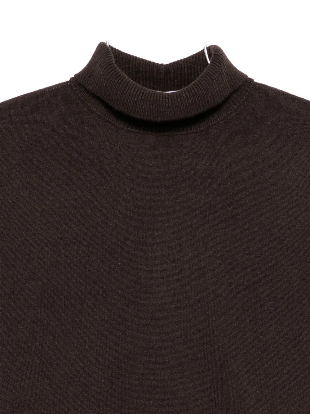 Antonelli Roll-neck Side-slit Sweater In Brown