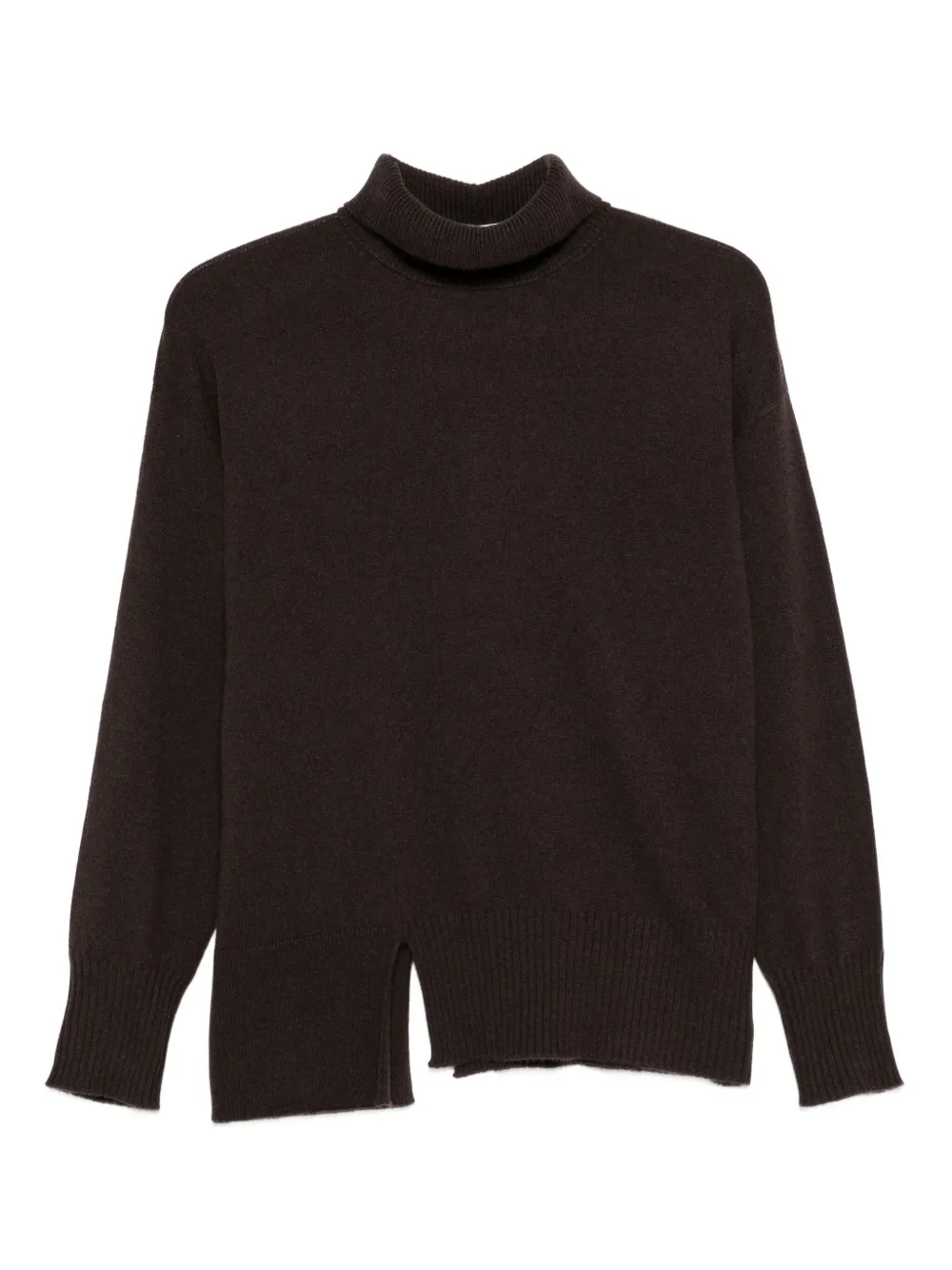 Antonelli roll-neck side-slit sweater | Brown | Image 1