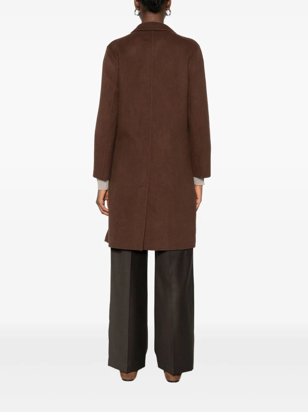 Betta Corradi Double-breasted Coat In Brown