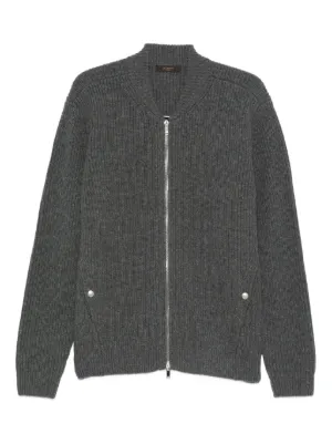DSQUARED2 Ribbed zip-up Cardigan | Grey | FARFETCH