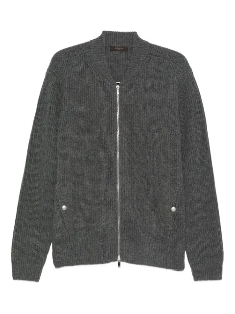 Zanone ribbed zip-up cardigan
