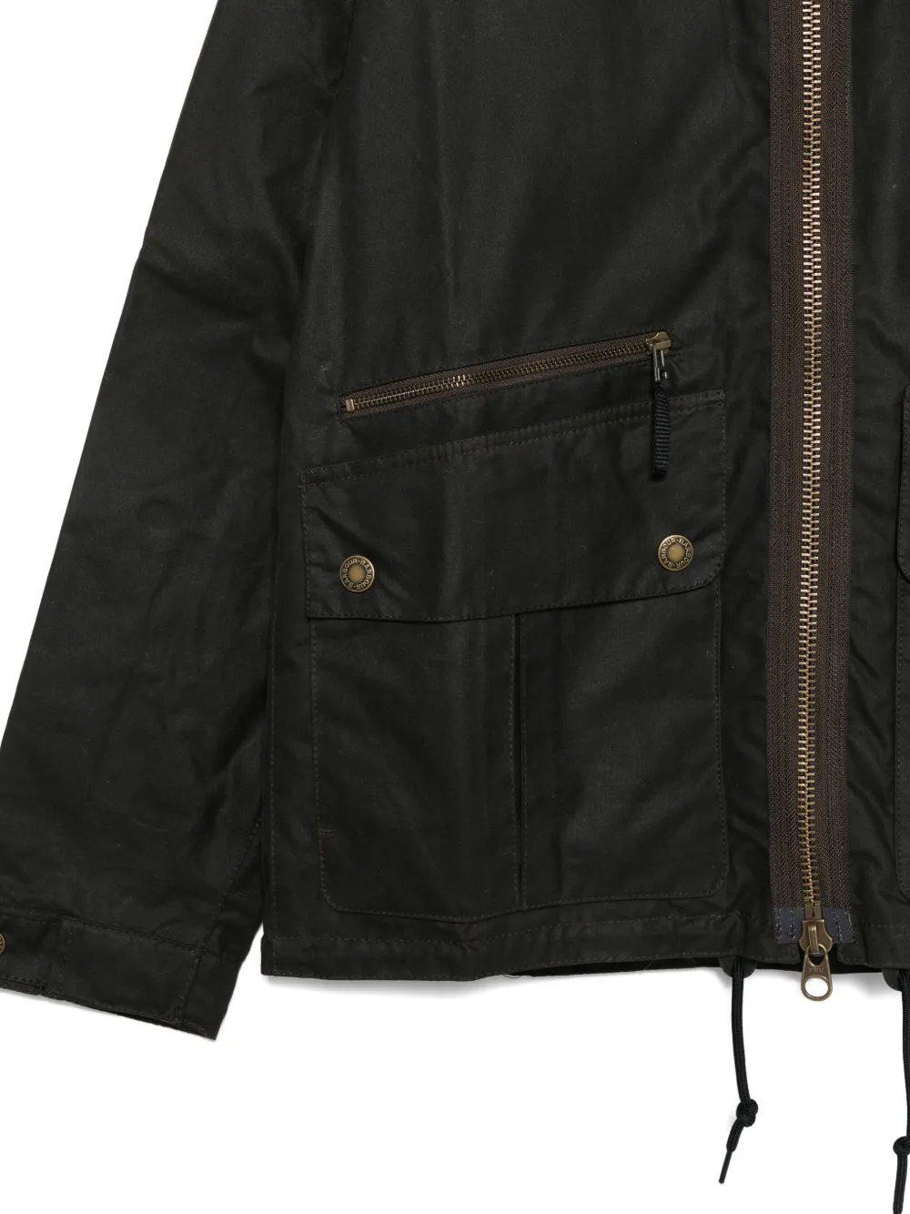 Barbour Flap-pocket Hooded Jacket In Black