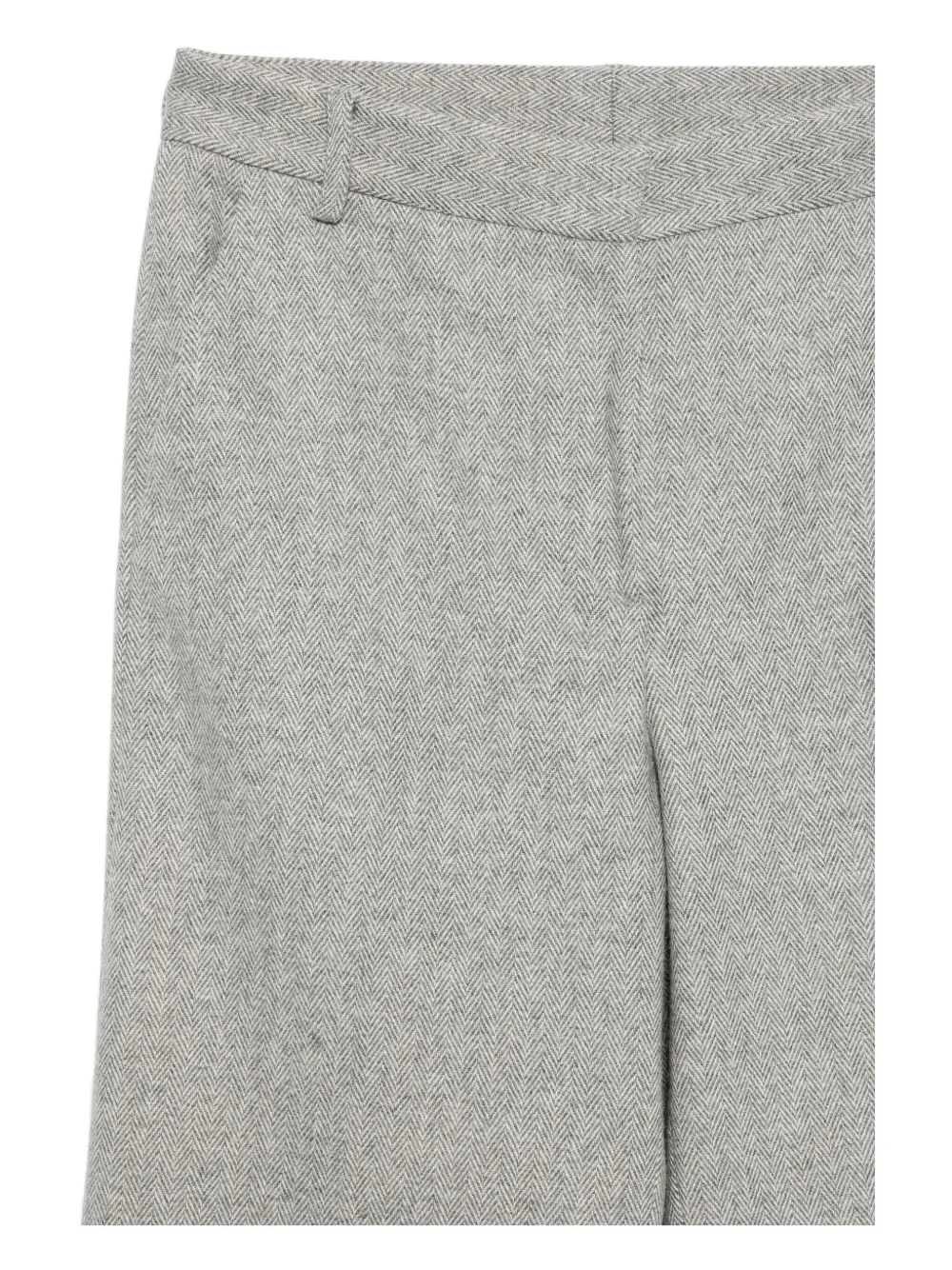 Antonelli Herringbone Trousers In Gray