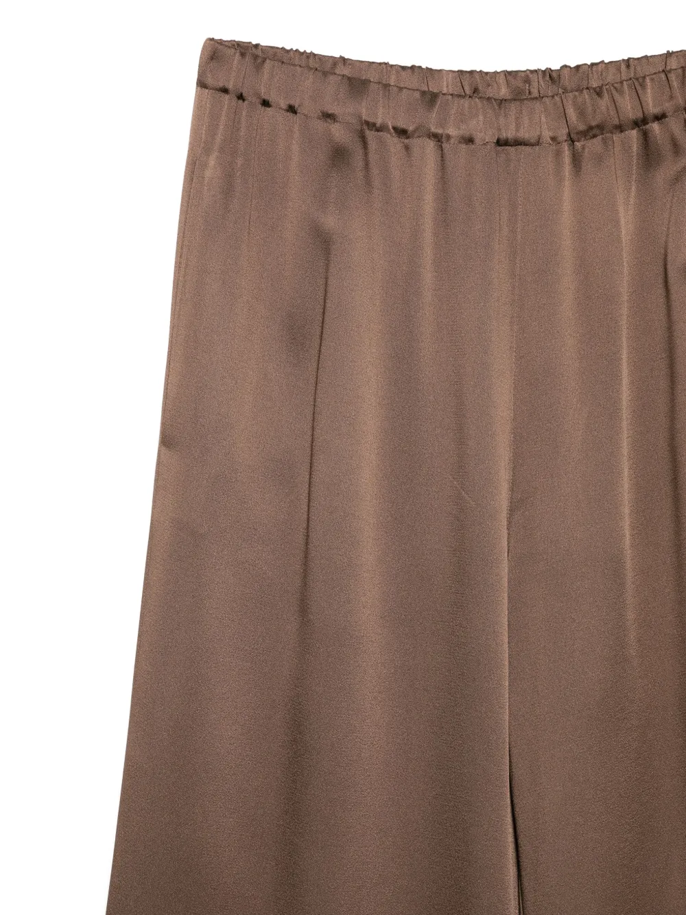 Antonelli Elasticated-waist Satin Trousers In Brown