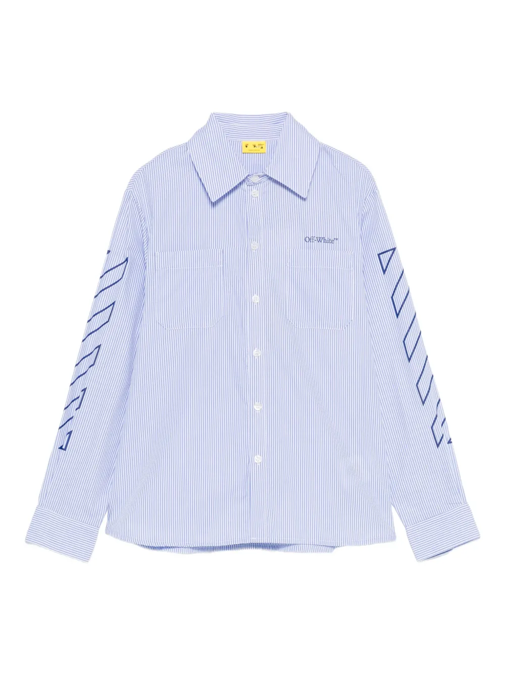 Off-White Kids ストライプ シャツ - ブルー Off-White Kids ストライプ シャツ - ブルー