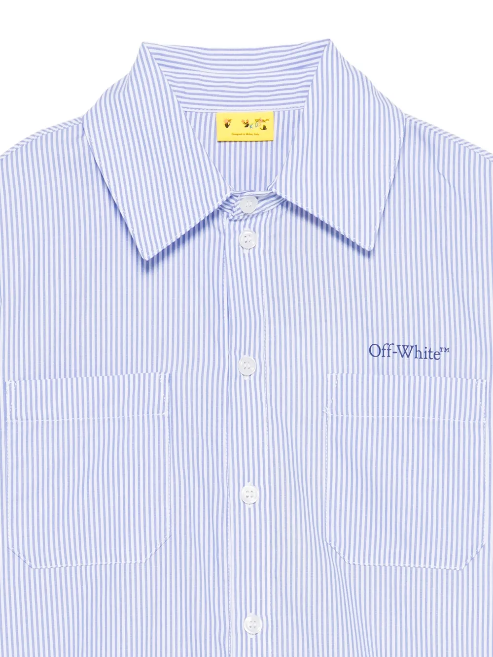 Off-White Kids Shirt met geborduurd logo Blauw