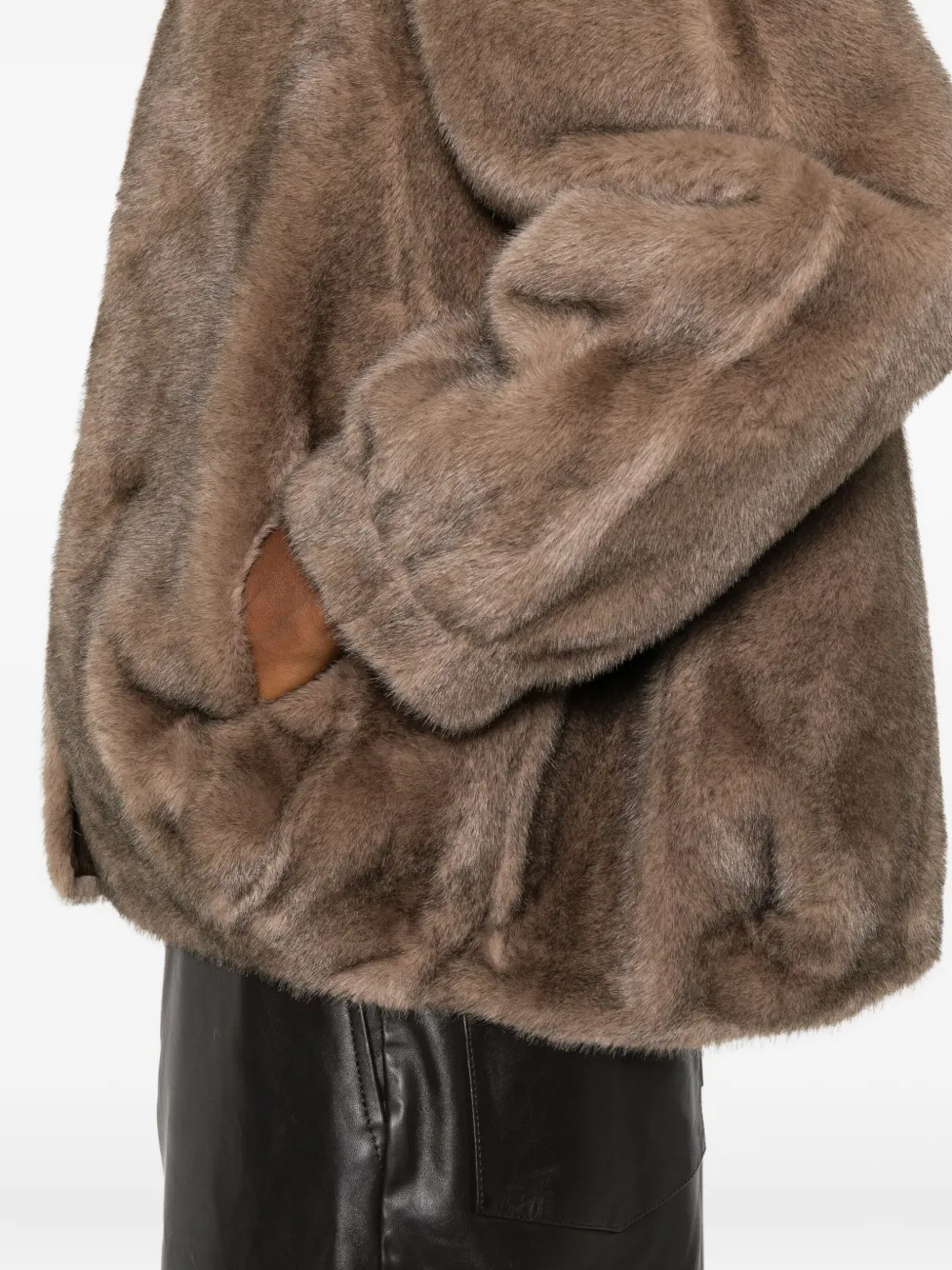 Betta Corradi Hooded Jacket In Brown