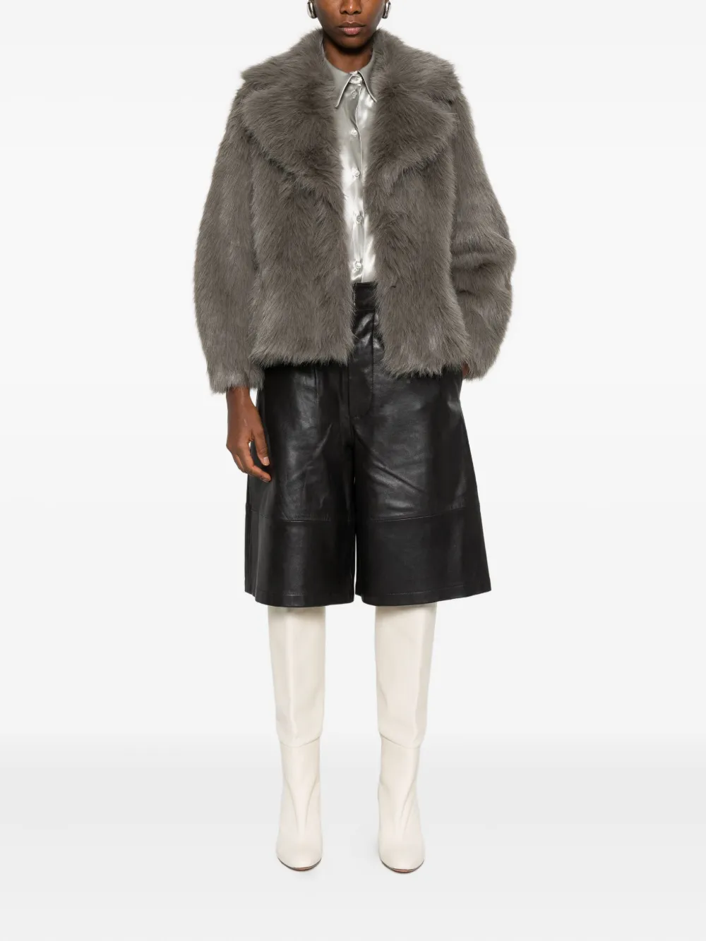 Betta Corradi lapel-collar coat | Faux Fur & Shearling Coats | Image 2