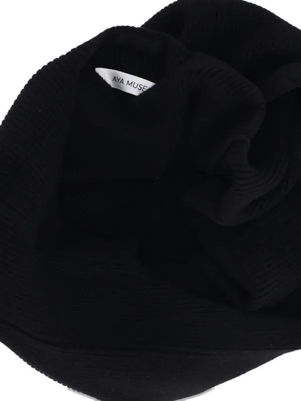 Aya Muse Sol ribbed-knit Shoulder Bag | Black | FARFETCH