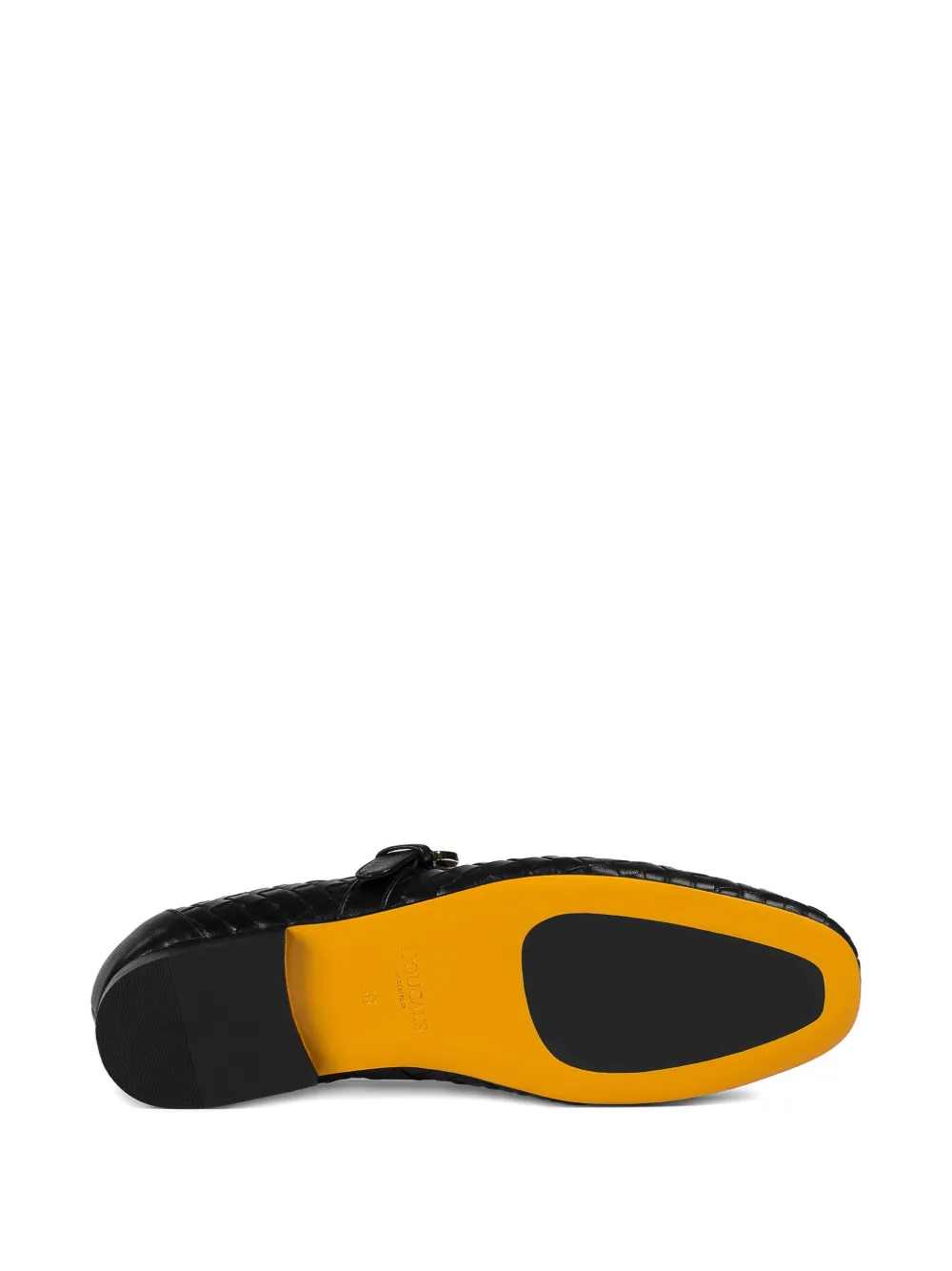 Doucal's woven-leather buckle ballet flats Black