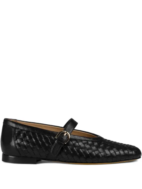 Doucal's woven-leather buckle ballet flats 