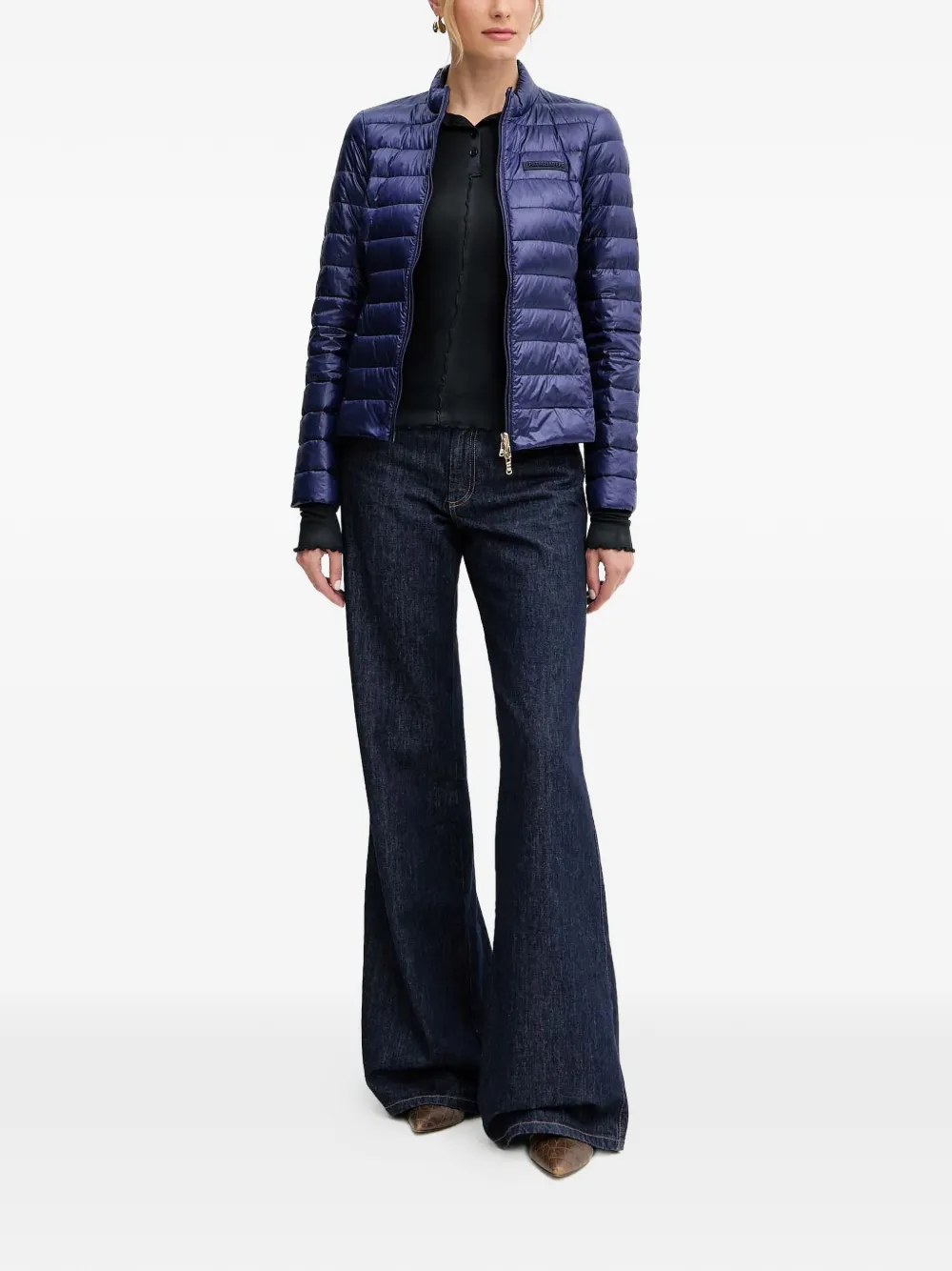  Patrizia Pepe Zip Puffer Jacket - Blue 