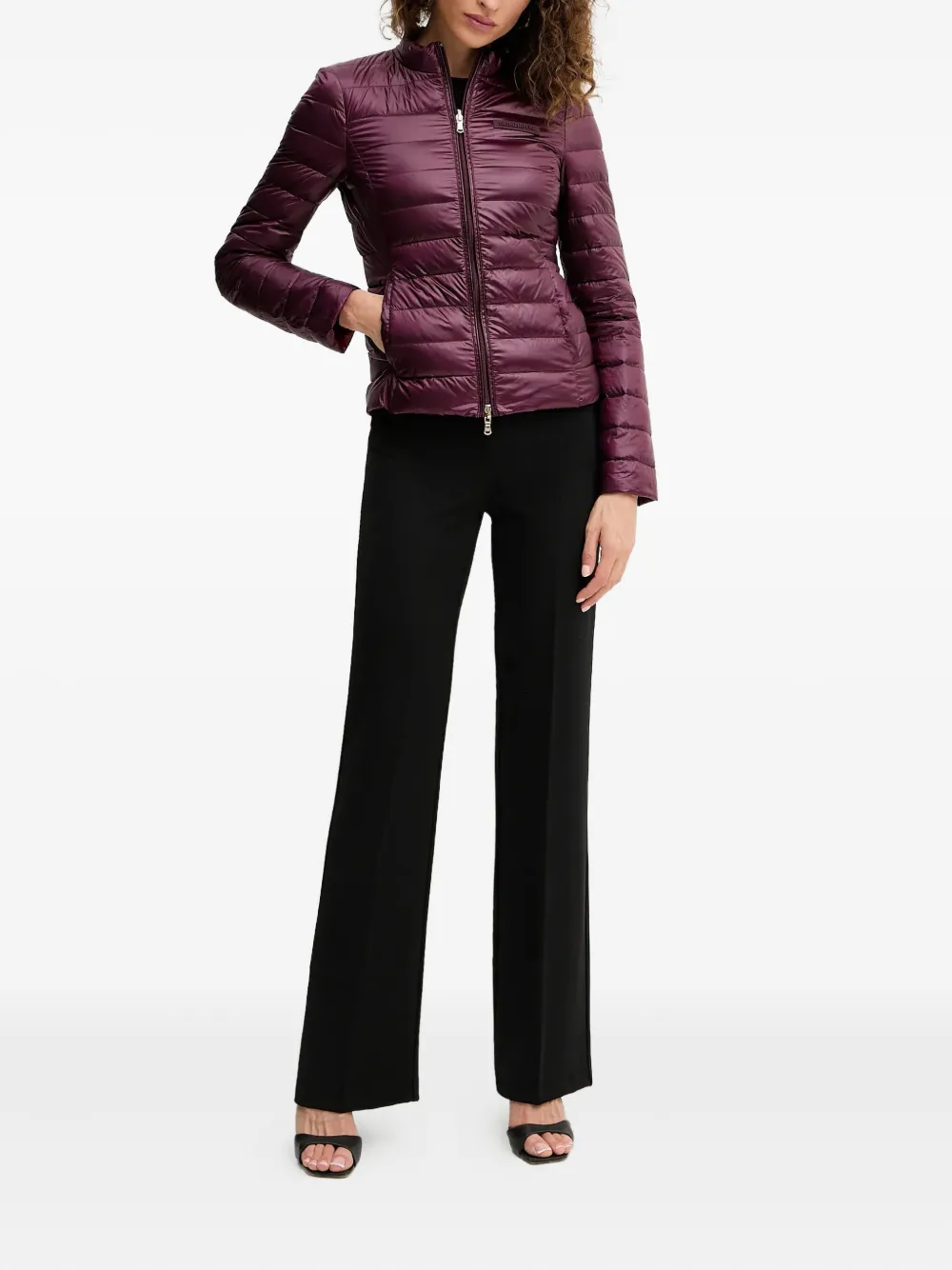 Patrizia Pepe Gewatteerd jack met rits Rood