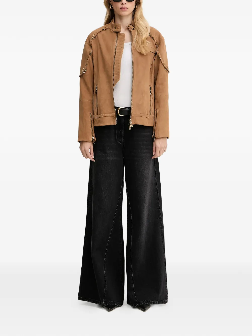 Patrizia Pepe belt-loop pocket jeans - Zwart