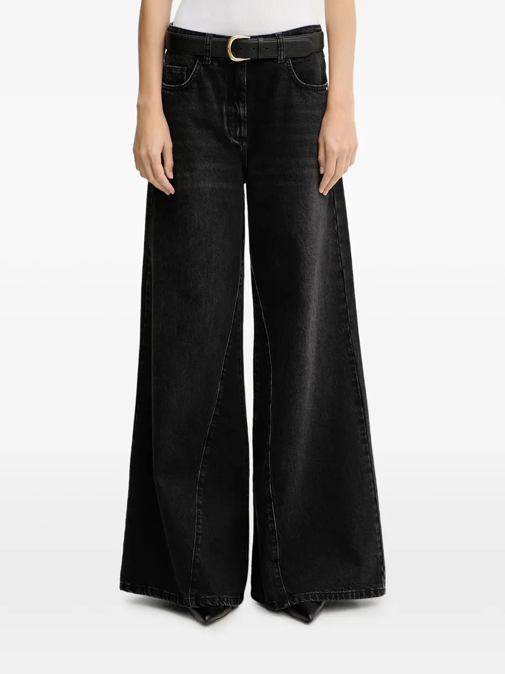 Patrizia Pepe belt-loop pocket jeans - Nero