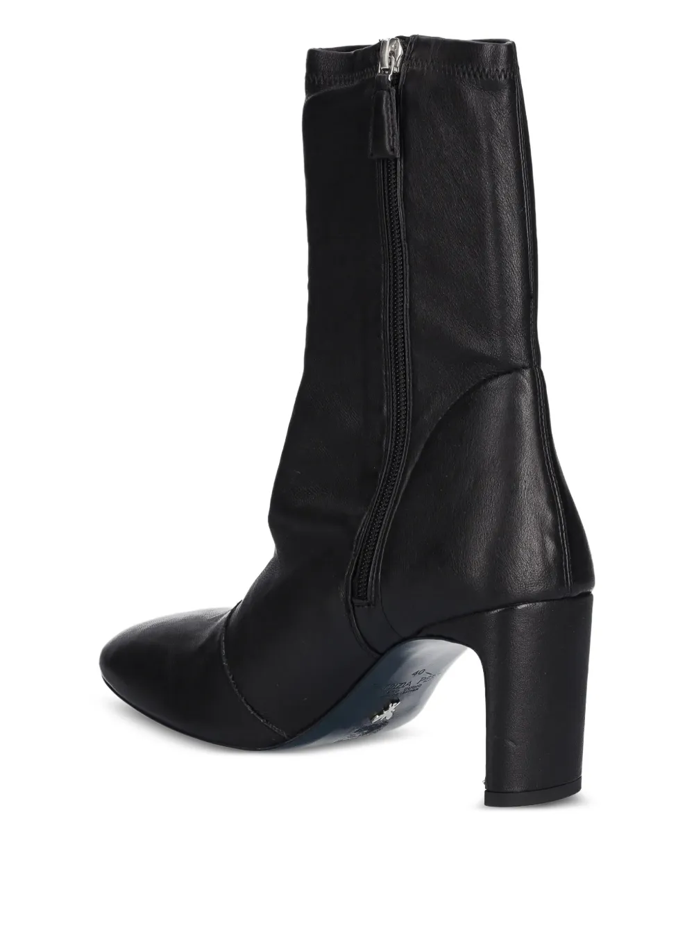 Zip-Fastening Round-Toe Boots