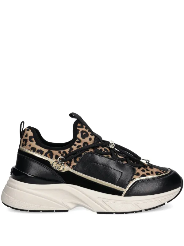LIU JO Sneakers Mit Leoparden-Print Schwarz FARFETCH DE