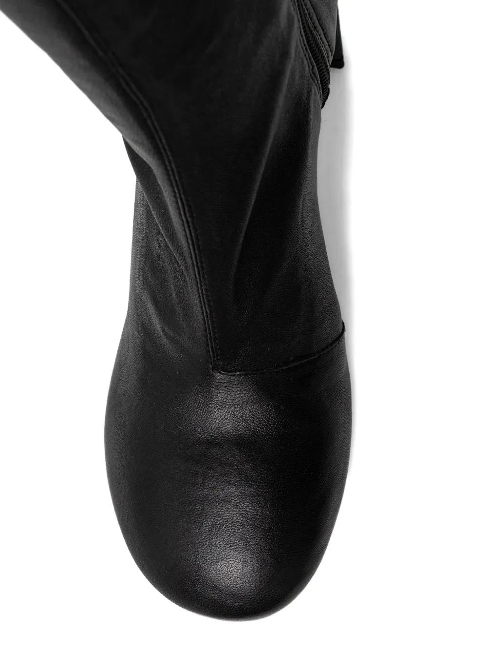 Patrizia Pepe 75mm zip-fastening round-toe boots Zwart