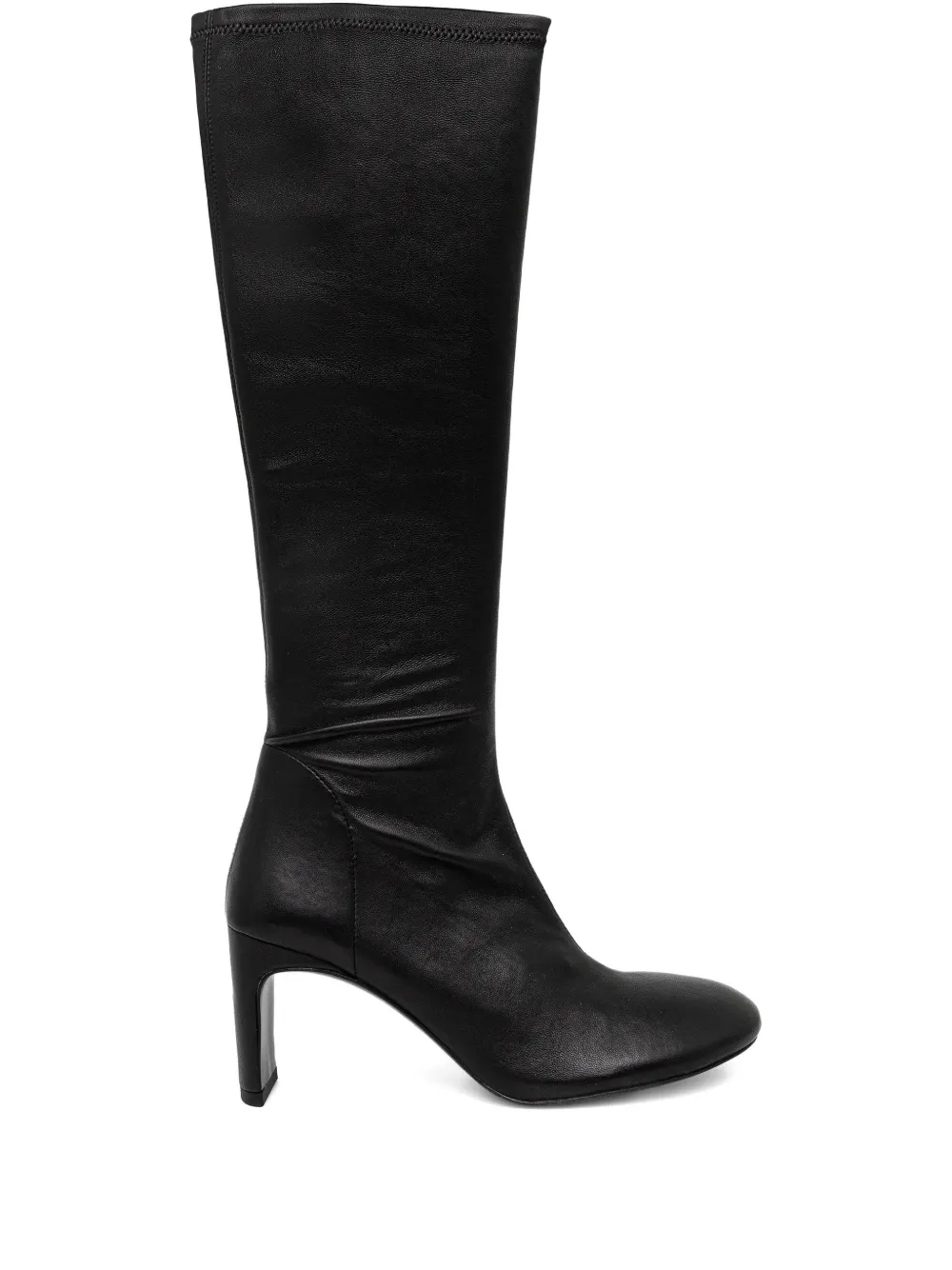 Patrizia Pepe 75mm zip-fastening round-toe boots Zwart