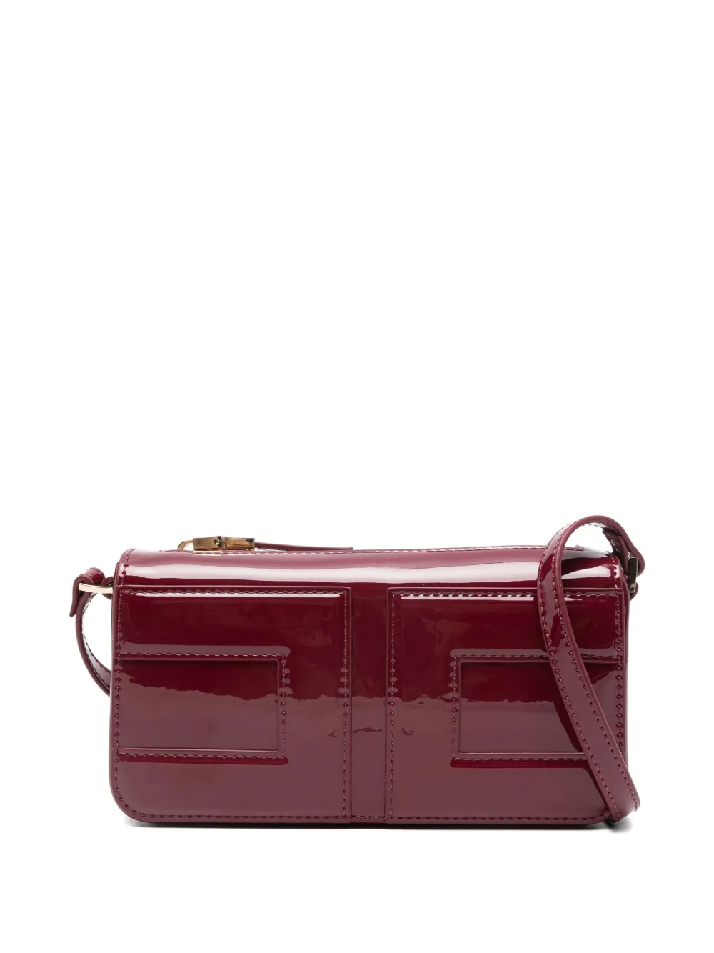 Elisabetta Franchi La Mia Bambina sac porté épaule en cuir verni | rouge | Image 1
