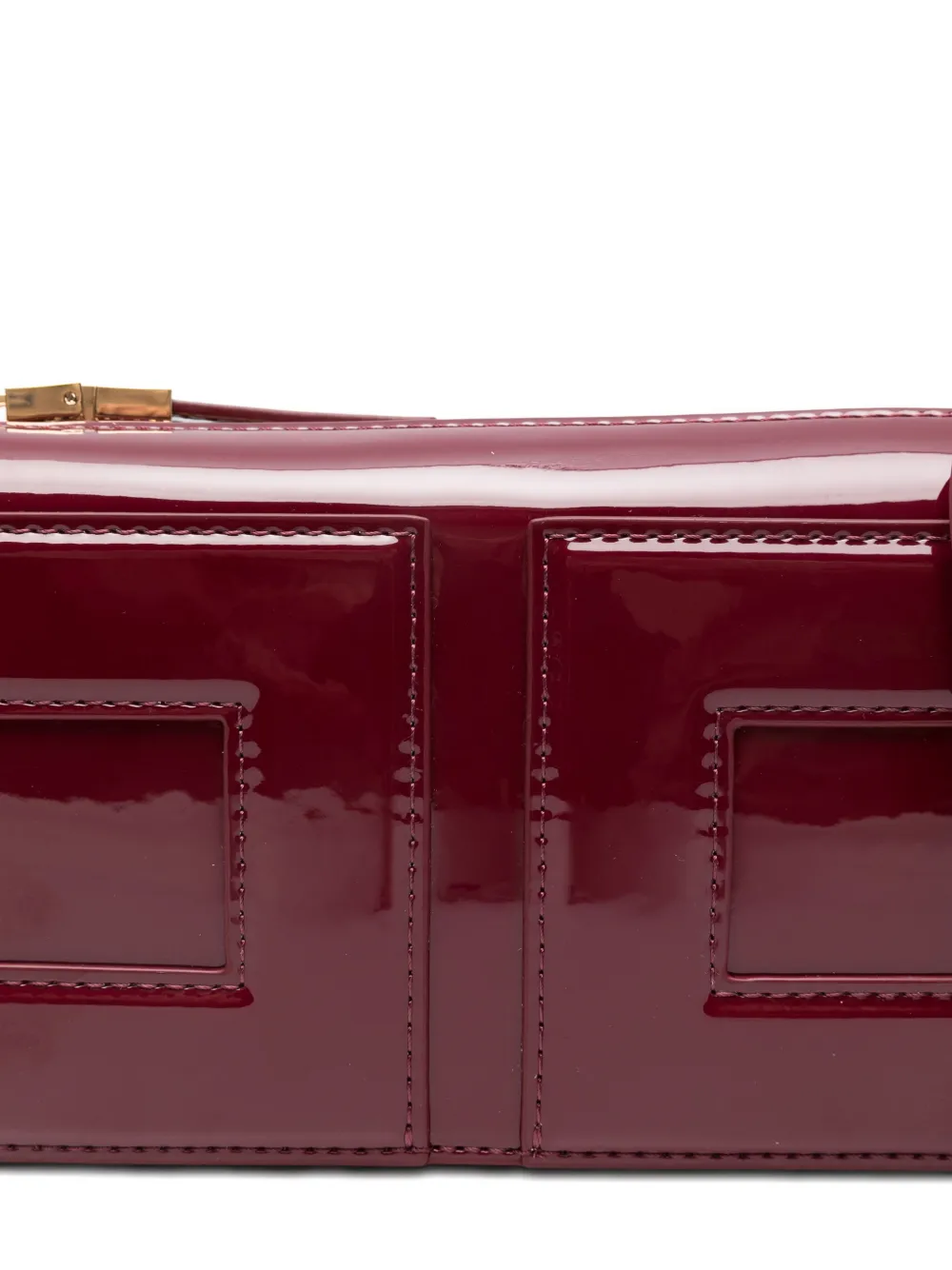Elisabetta Franchi La Mia Bambina Patent Leather Shoulder Bag In Red