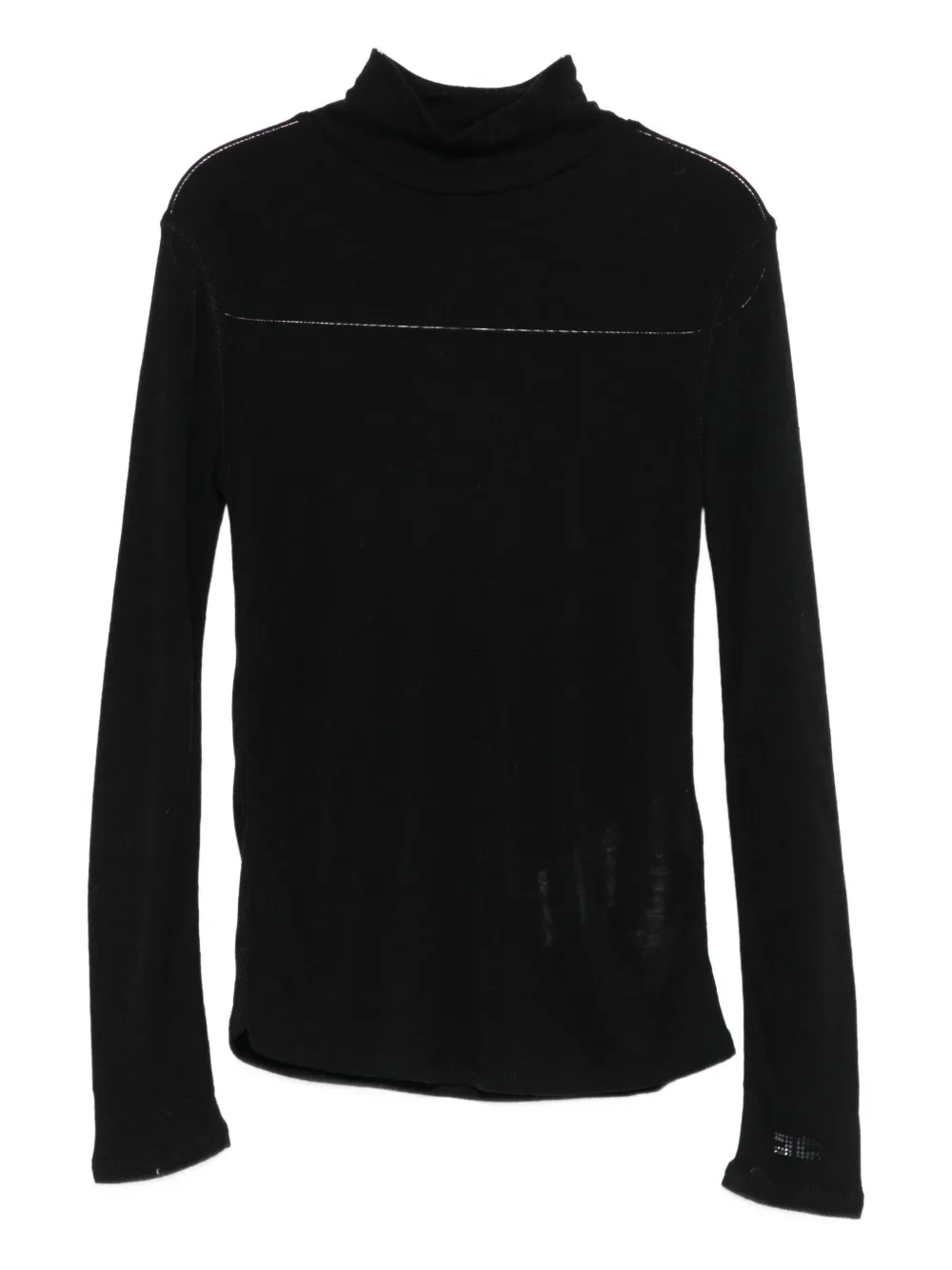 Elisabetta Franchi La Mia Bambina high-neck long-sleeve top - Nero