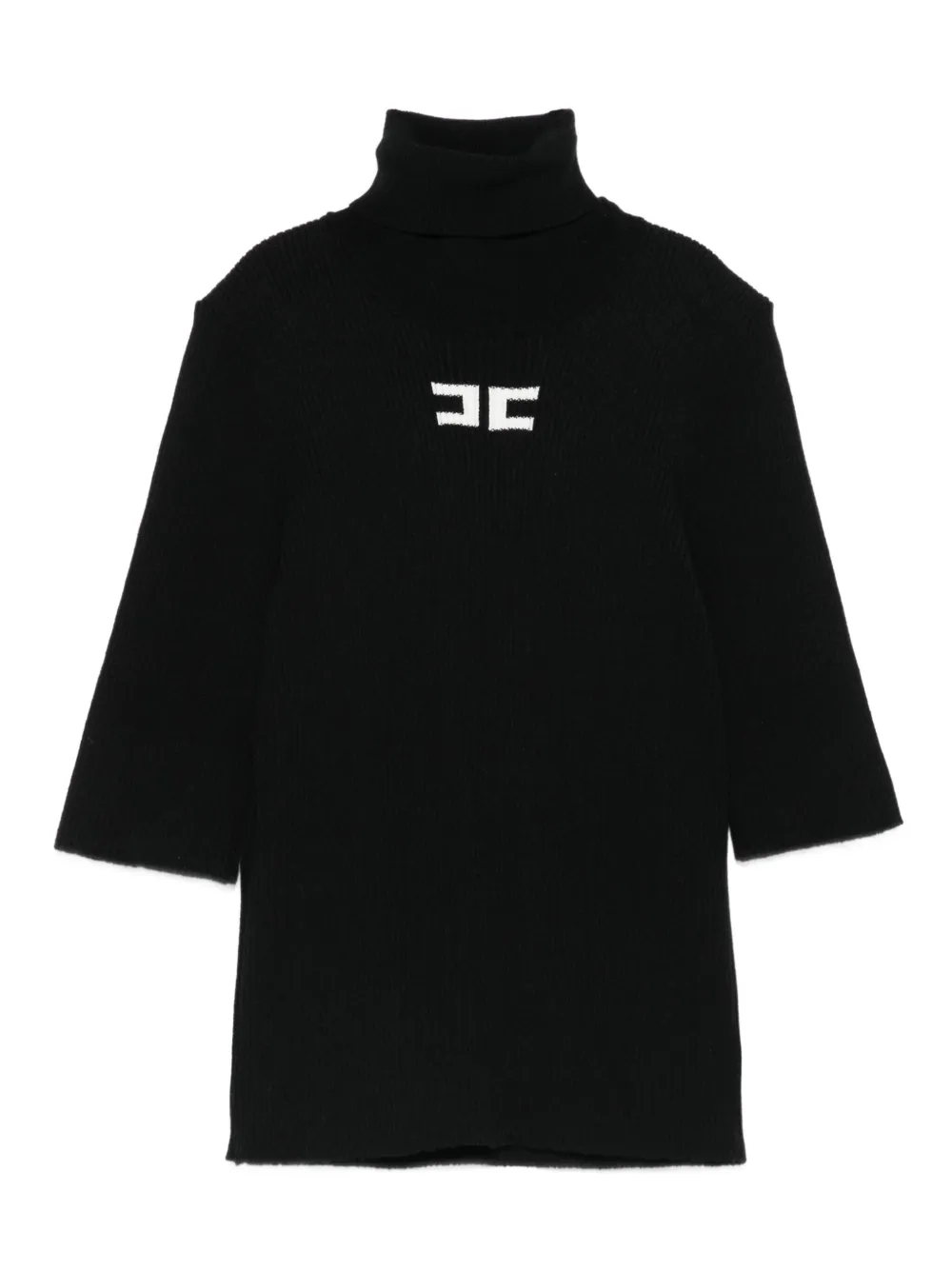 Elisabetta Franchi La Mia Bambina ribbed-knit turtleneck top | Black | Image 1