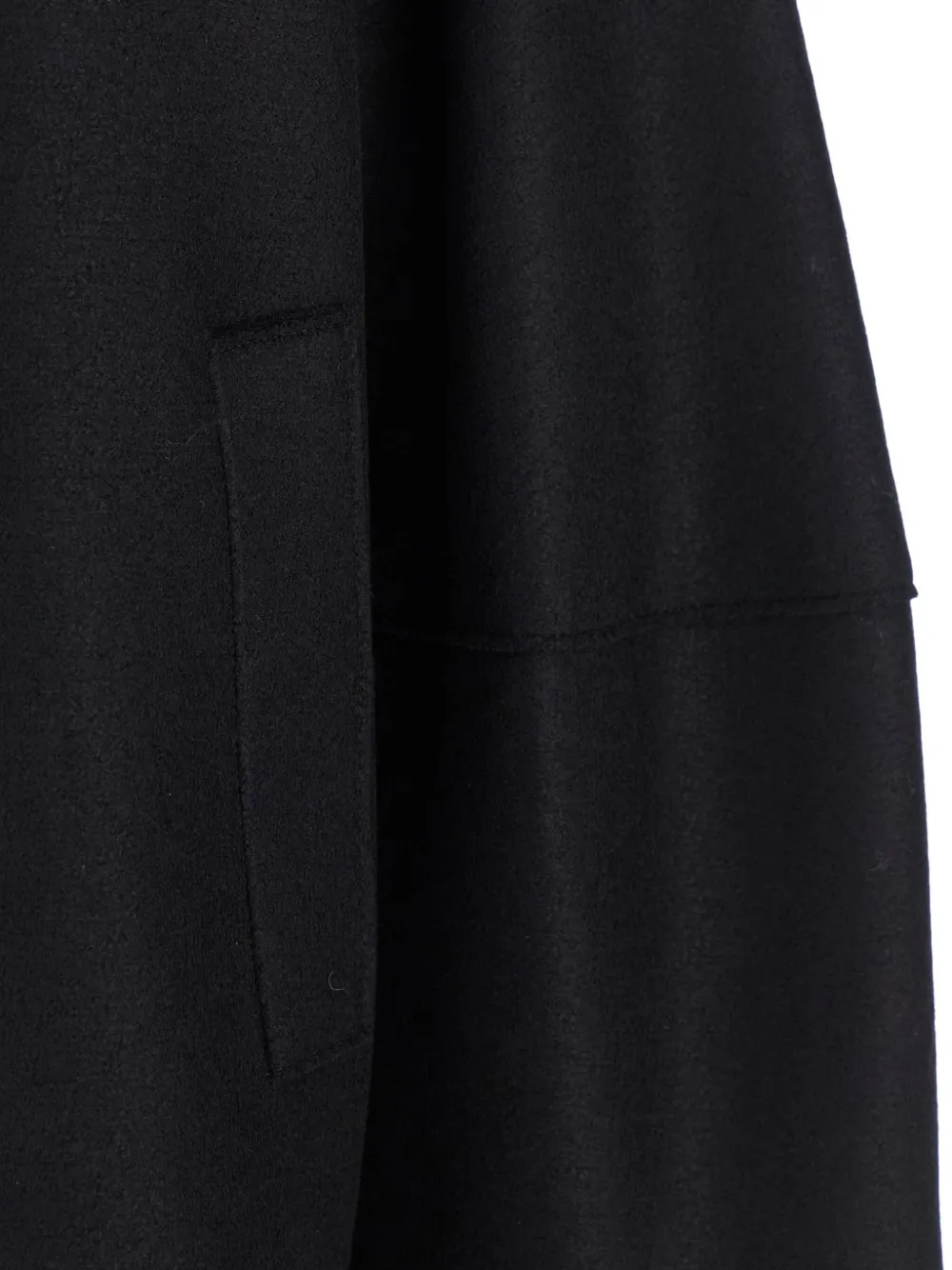 Harris Wharf London Black Jacket With Wide Collar And Balloon Sleeves In Wool Woman In Black