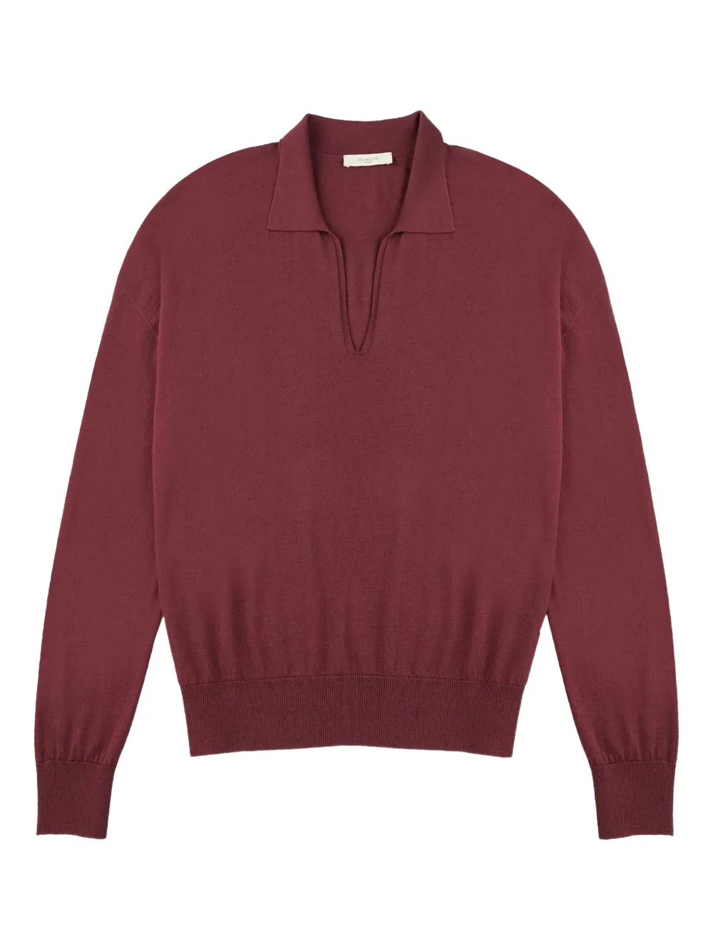 Zanone Wide Fit V Neck Polo Shirt In Flexwool Clothing In Red