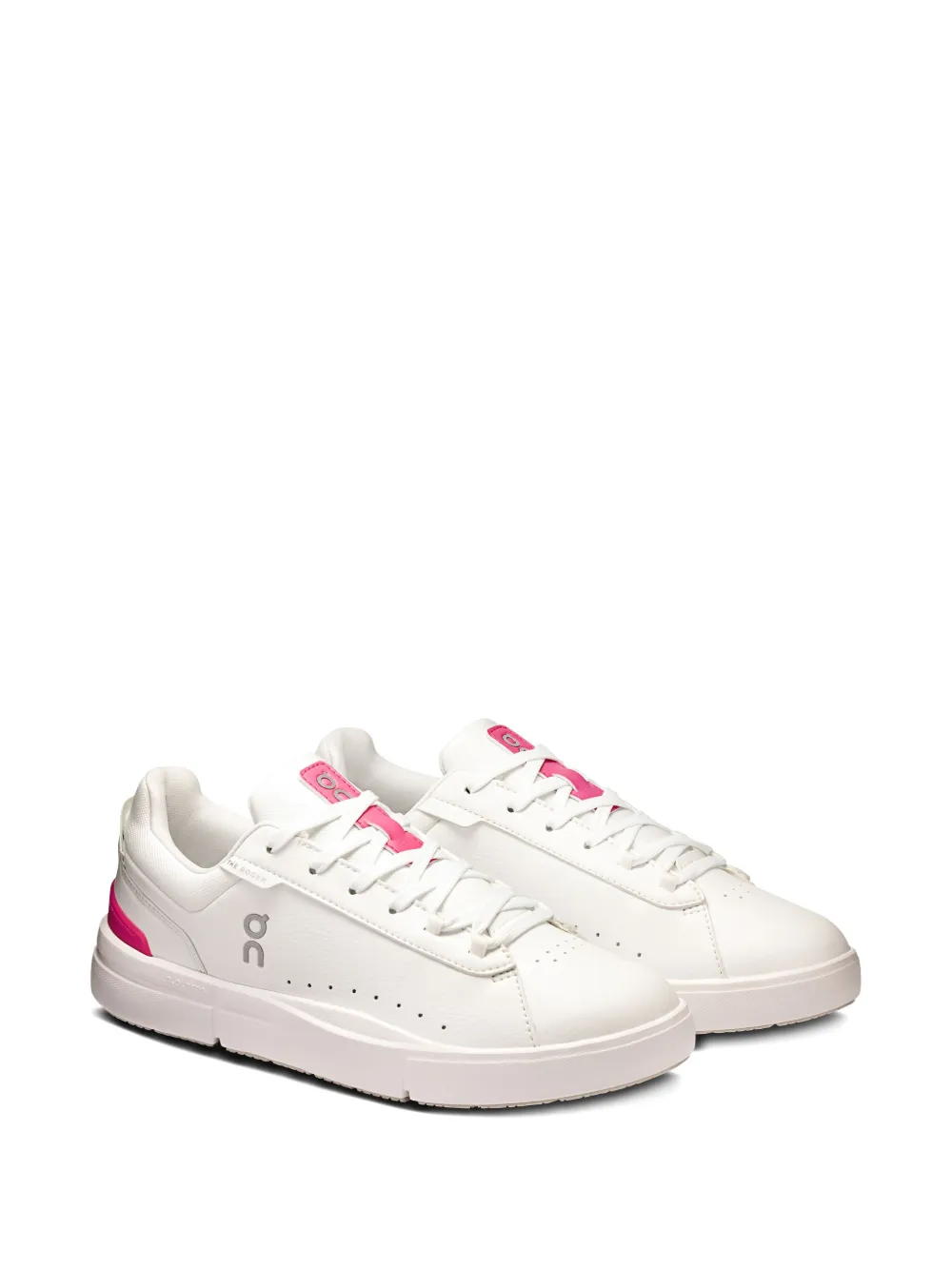 On Running Cloudtec pink-detail sneakers - Wit