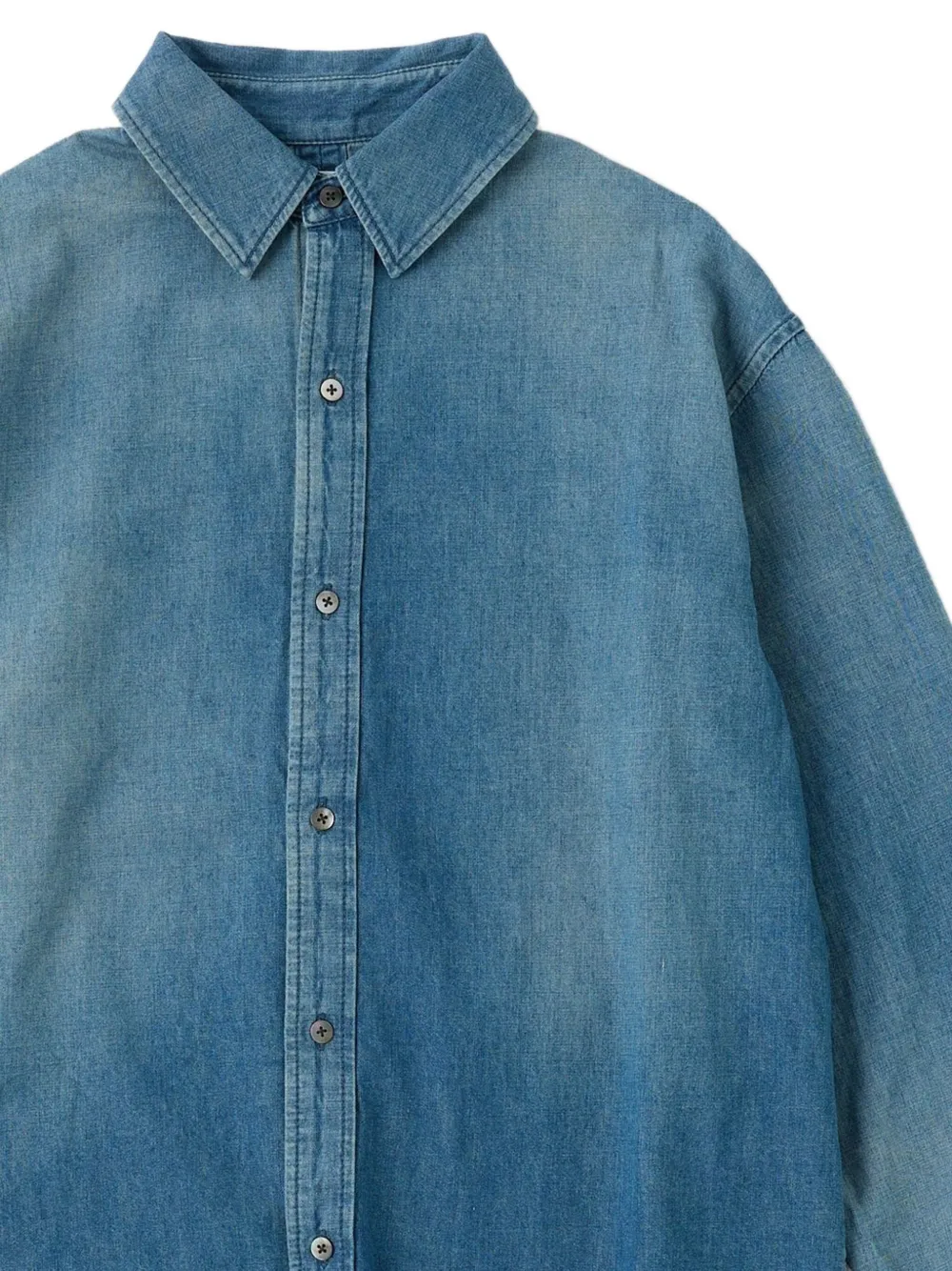 Moussy Vintage buttoned denim shirt - Blauw
