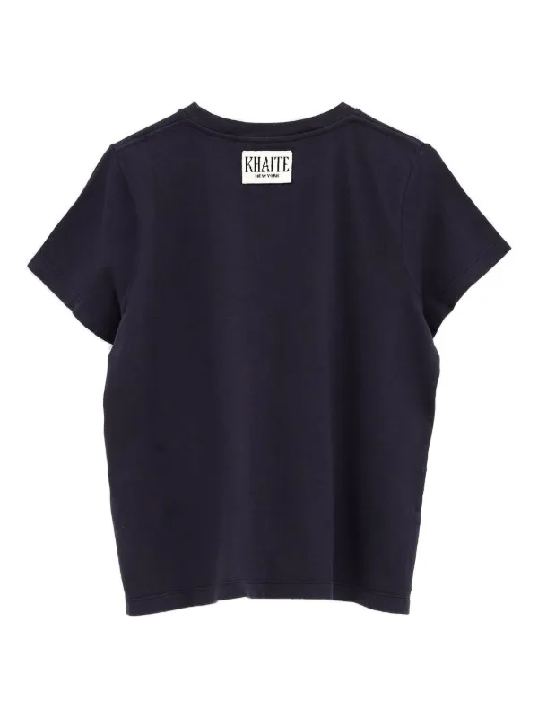 KHAITE short-sleeve crew-neck T-shirt | Blue | FARFETCH