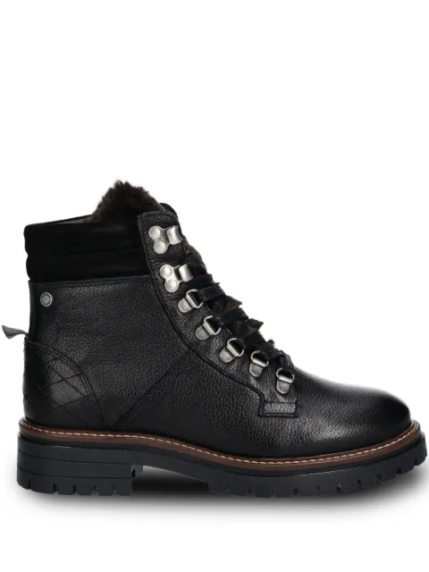 Barbour faux-fur trim lace-up boots