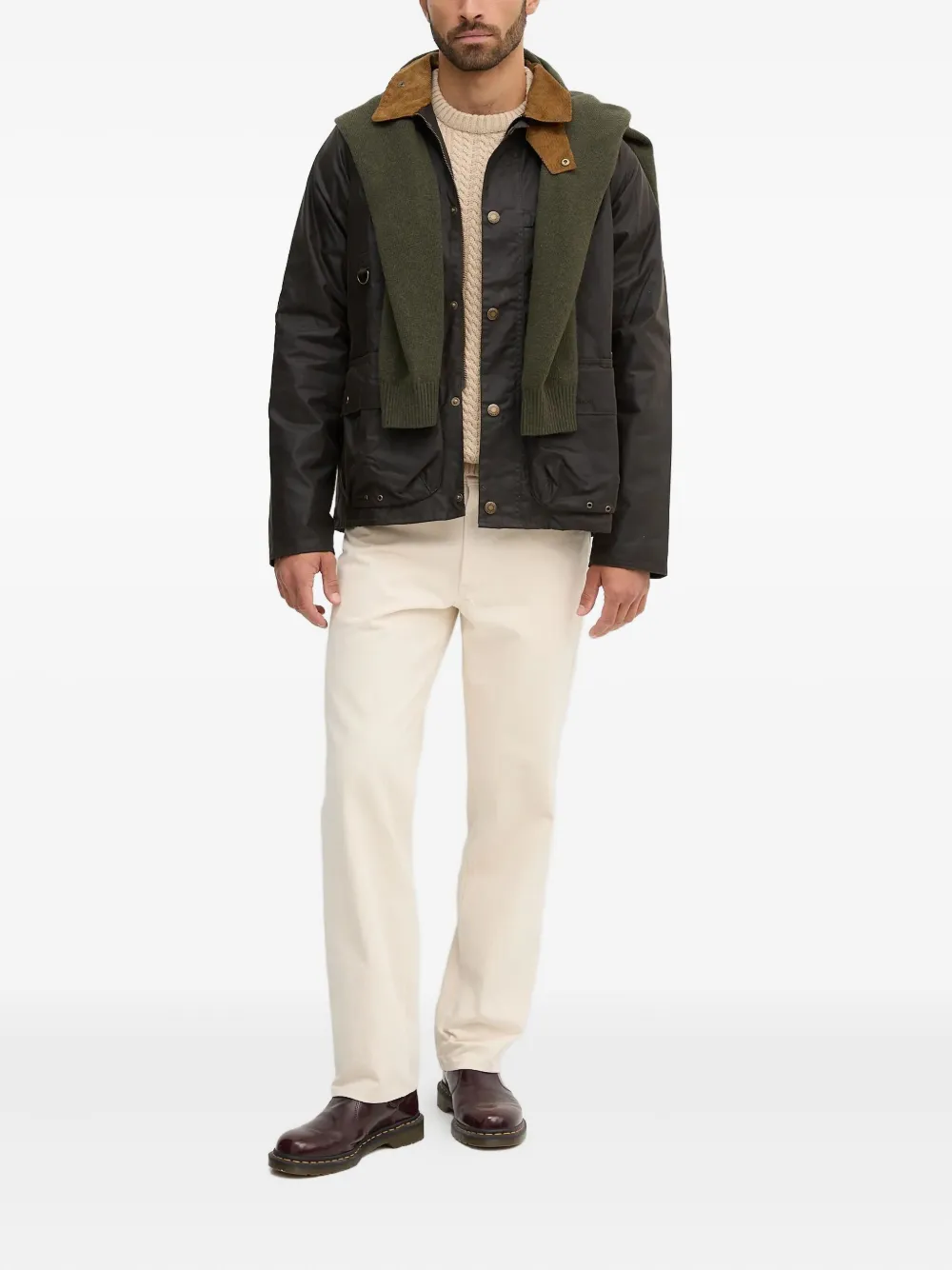 Barbour cable-knit crew-neck sweater - Beige