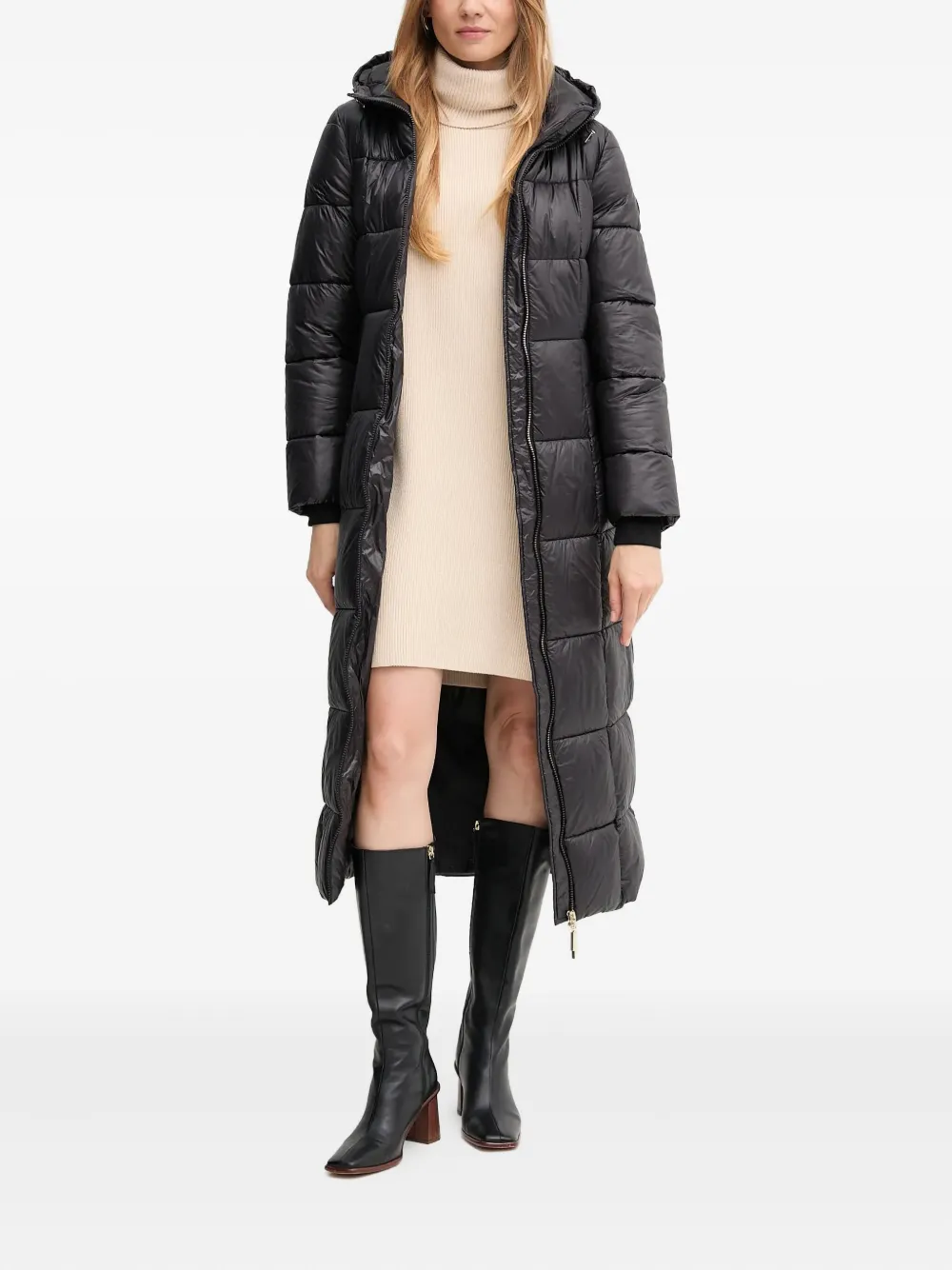 Barbour roll-neck ribbed mini dress - Beige