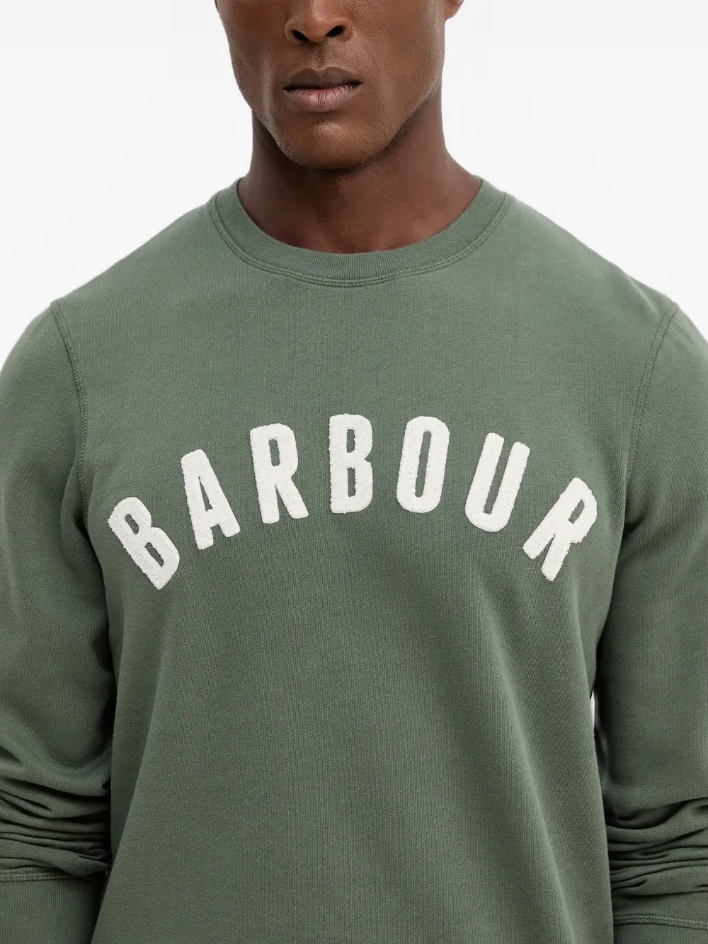 Barbour Prep Logo Crew-neck Sweathsirt In Green