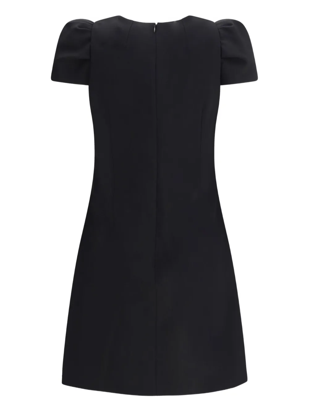 Alexander Mcqueen Short Sleeved Crewneck Mini Dress In Black