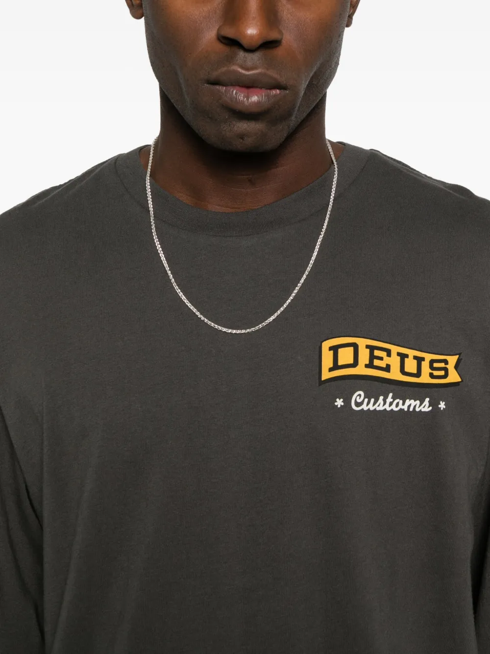 Deus Ex Machina Long-sleeve Logo-print T-shirt In Green