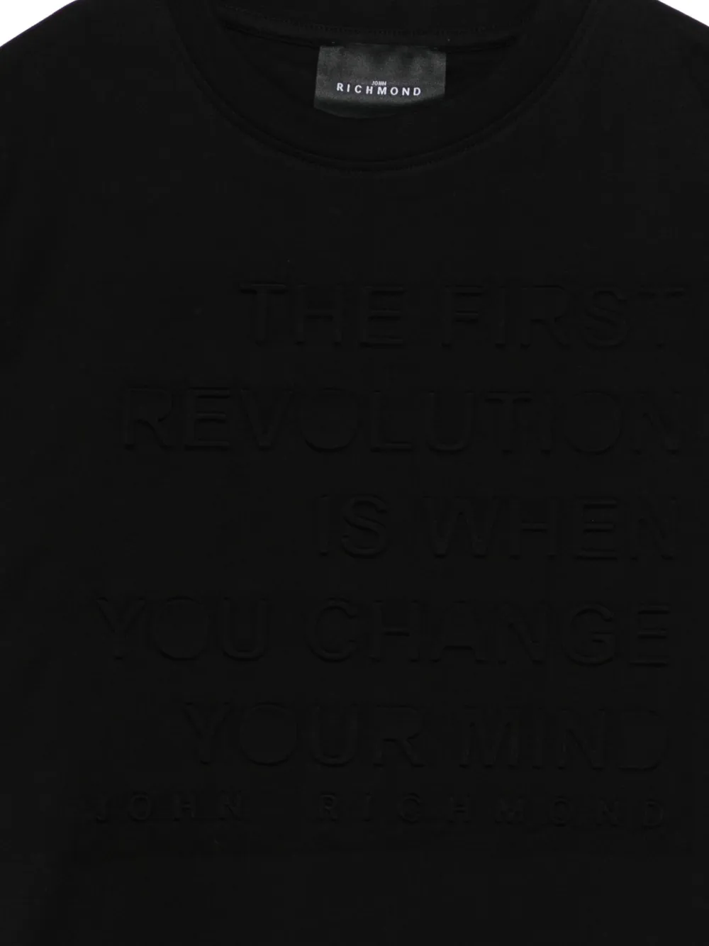 John Richmond Junior T-shirt met ronde hals Zwart