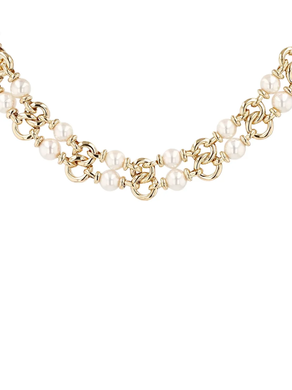 Bvlgari Pre-Owned 1980s yellow gold Akoya pearl necklace | Gold | Image 1