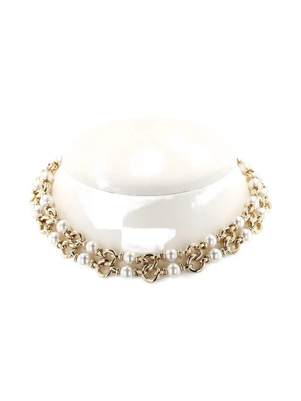 Pre-owned Bvlgari 1980s Yellow Gold Akoya Pearl Necklace