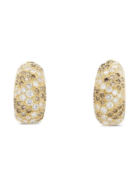 Cartier 1999 yellow gold Sauvage diamond earrings